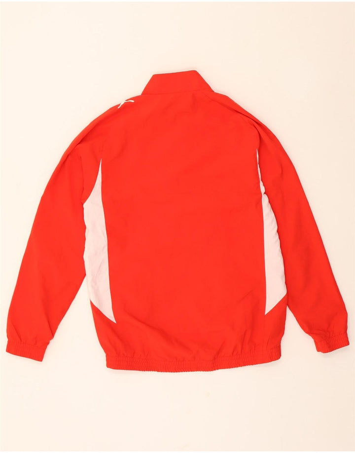 PUMA Boys Tracksuit Top Jacket 13-14 Years Red Colourblock Polyester Vintage Puma and Second-Hand Puma from Messina Hembry 