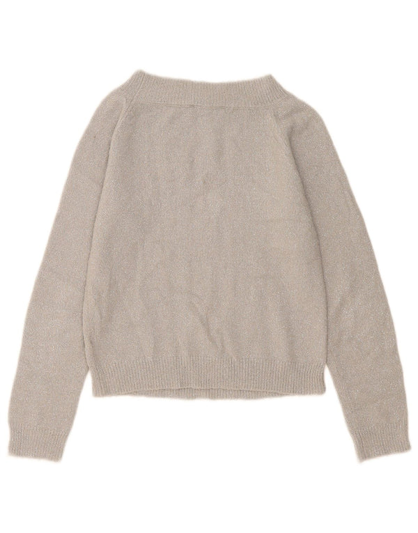 Γυναικείο πουλόβερ Oasis Crop Boat Neck Jumper UK 6 XS Ακρυλικό με γκρι φλιτζάνια