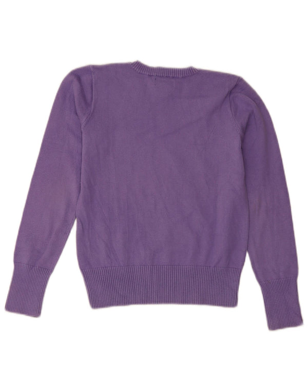 Ralph Lauren Boys πουλόβερ με λαιμόκοψη με λαιμόκοψη 12-13 ετών, μεγάλο μωβ βαμβακερό