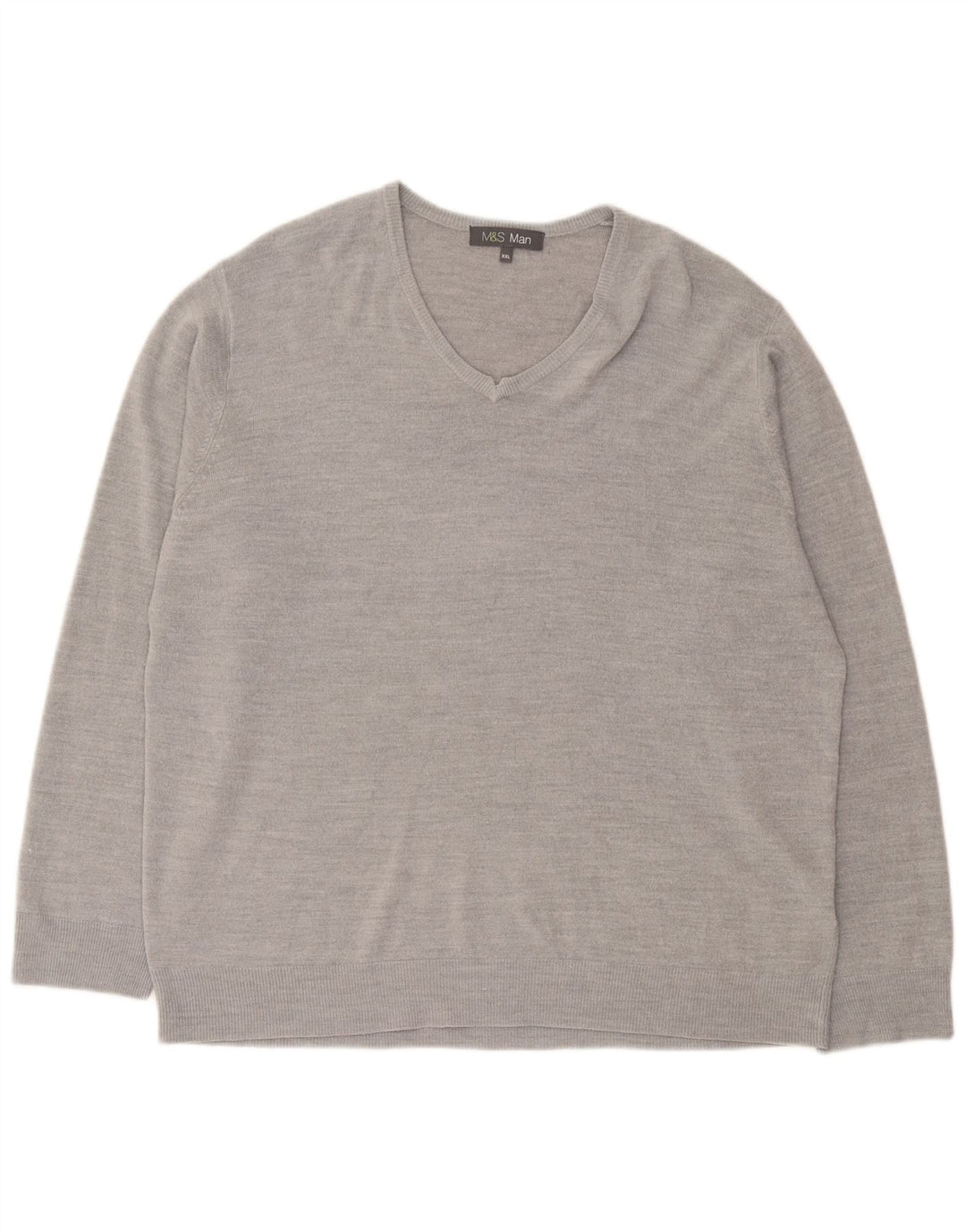 Ανδρικό πουλόβερ Marks & Spencer με V λαιμόκοψη 2XL Γκρι Ακρυλικό