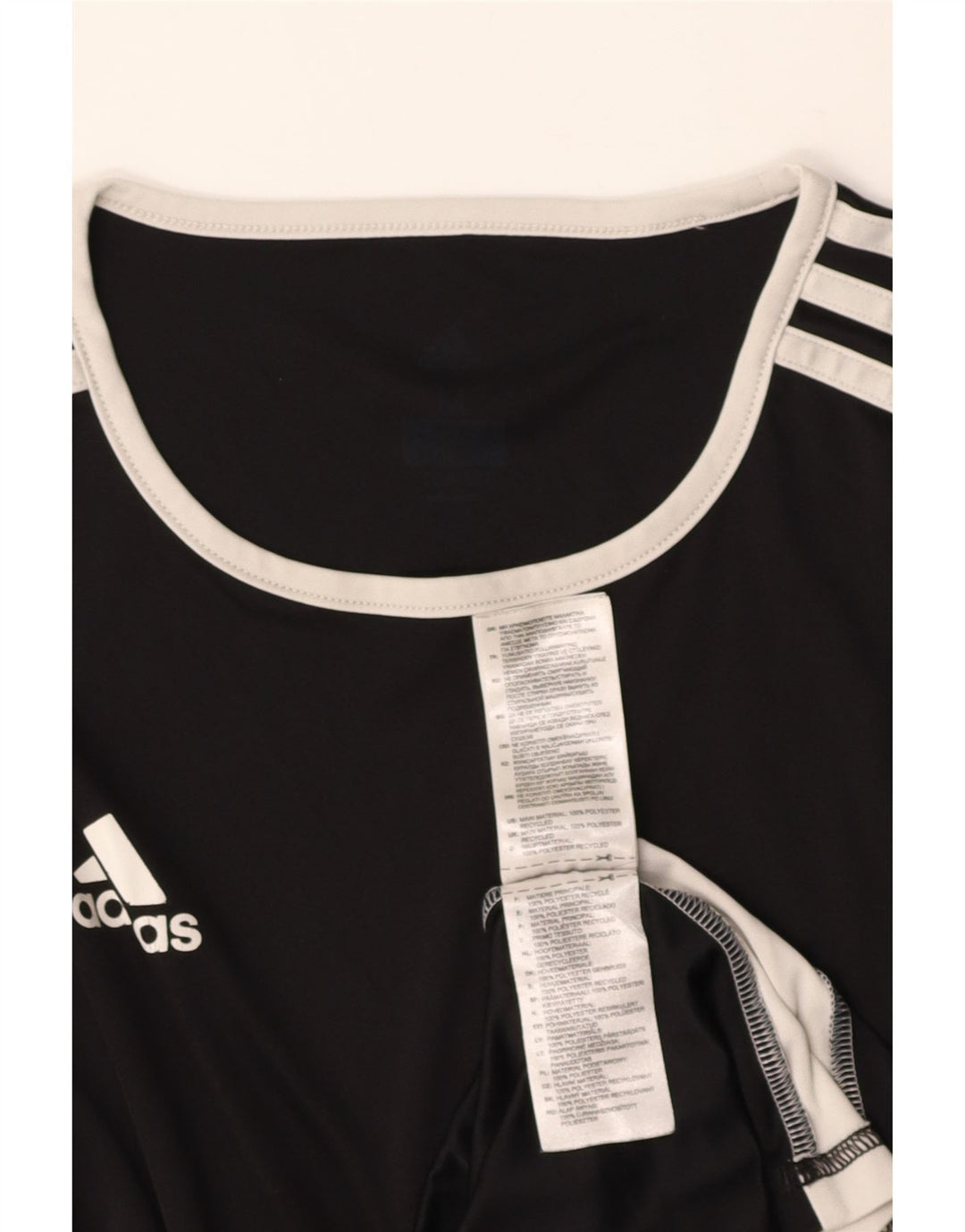 ADIDAS Mens Climalite T-Shirt Top Medium Black Colourblock Polyester