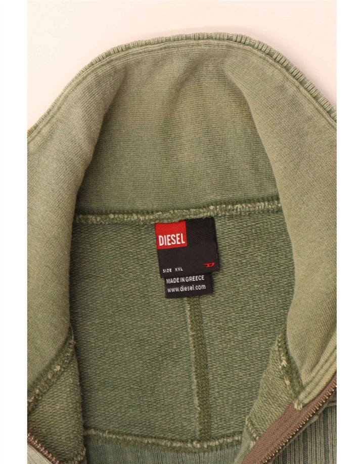 Ανδρικό πουλόβερ Diesel Cardigan 2XL Πράσινο βαμβακερό