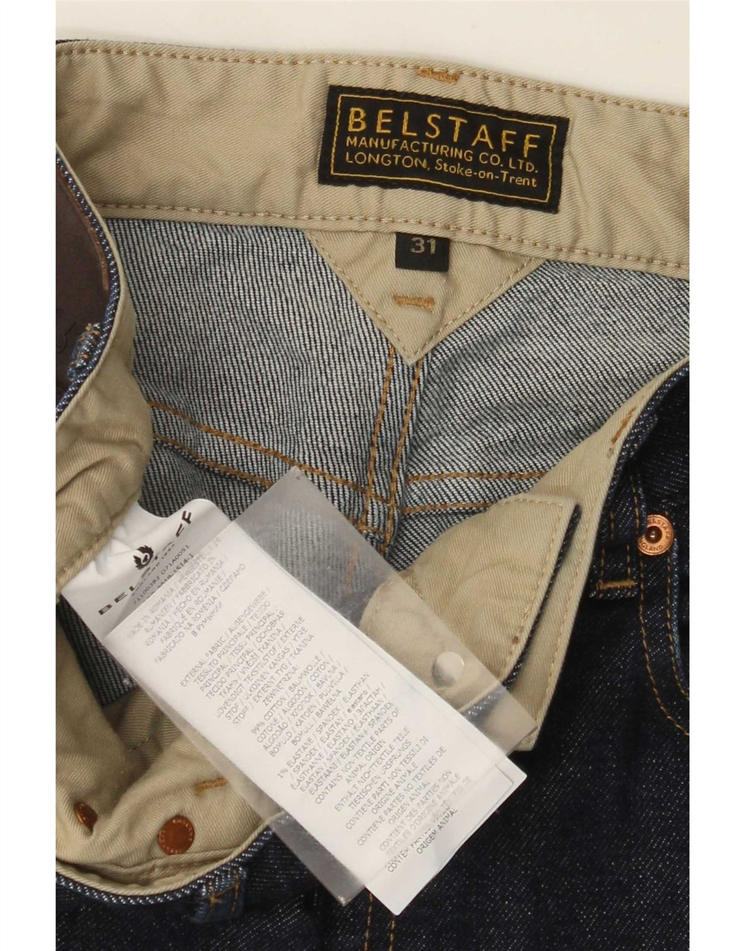 Belstaff Ανδρικό Slim Jeans W31 L32 Navy Blue Cotton