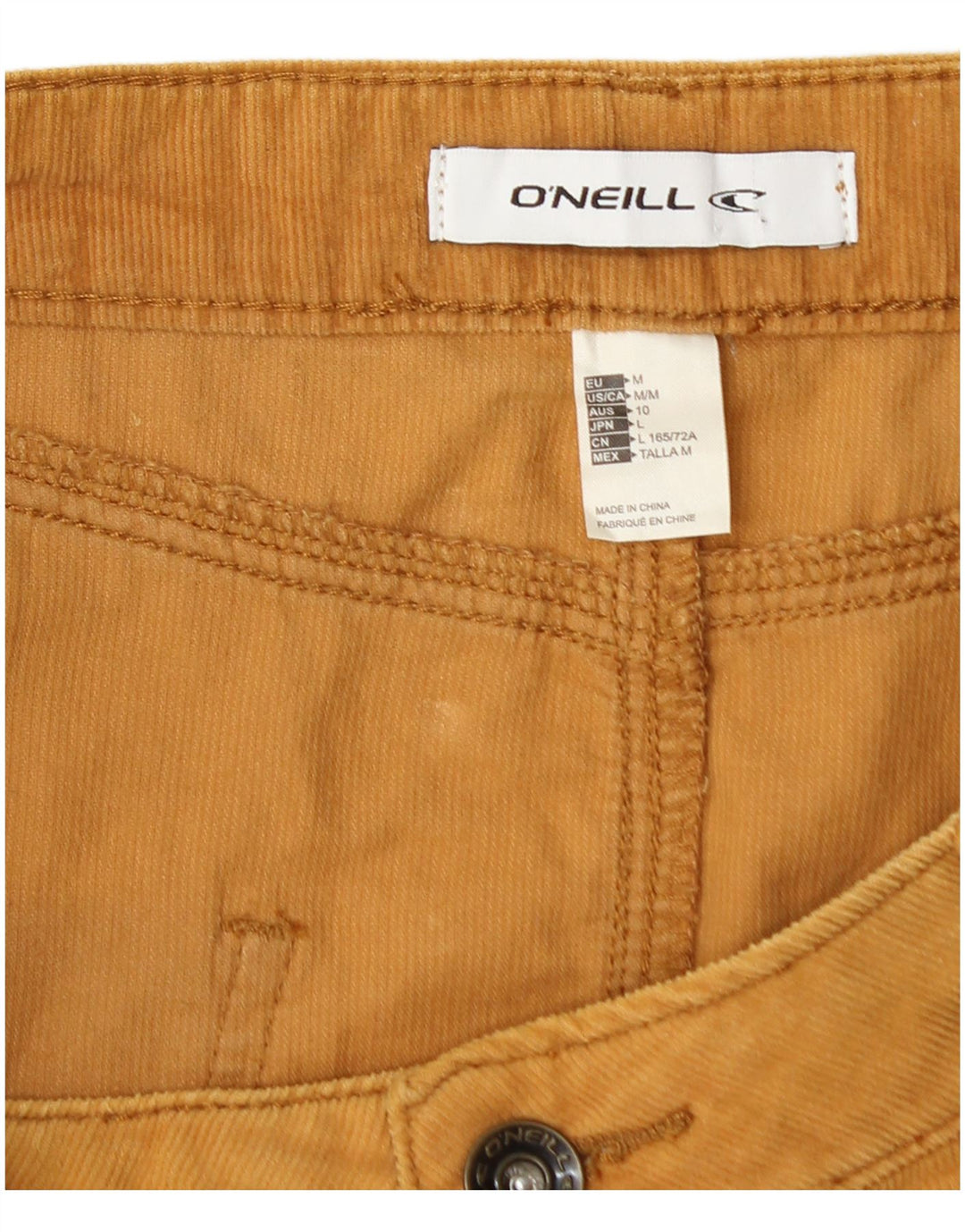 O'Neill Γυναικεία Μίνι Κοτλέ Φούστα Μεσαία W30 Μπεζ βαμβακερή