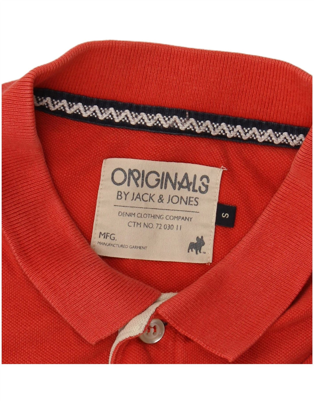 Jack & Jones Ανδρικό γραφικό μπλουζάκι πόλο, μικρό κόκκινο βαμβακερό