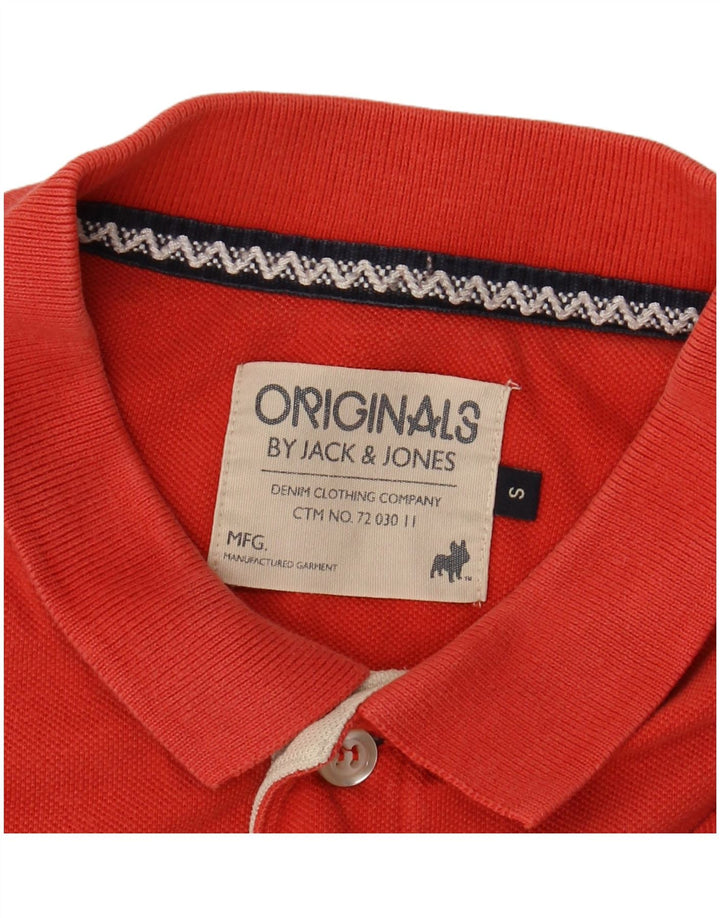 Jack & Jones Ανδρικό γραφικό μπλουζάκι πόλο, μικρό κόκκινο βαμβακερό