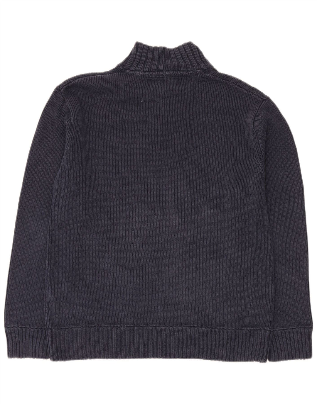 Crew Clothing Ανδρικό πουλόβερ με λαιμό με κουμπιά μεγάλο μπλε βαμβακερό