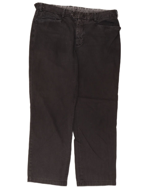 Zara Ανδρικό ίσιο καθημερινό παντελόνι EU 44 Large W34 L27 Μαύρο βαμβακερό