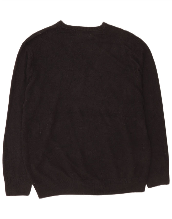 Dockers Ανδρικό πουλόβερ με λαιμόκοψη 2XL μαύρο ακρυλικό