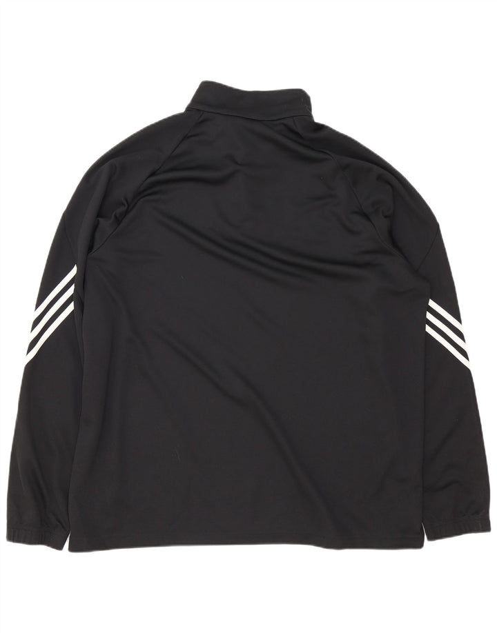 Adidas Ανδρική φόρμα πουλόβερ με φερμουάρ Climalite Top 2XL Μαύρο Πολυεστέρα