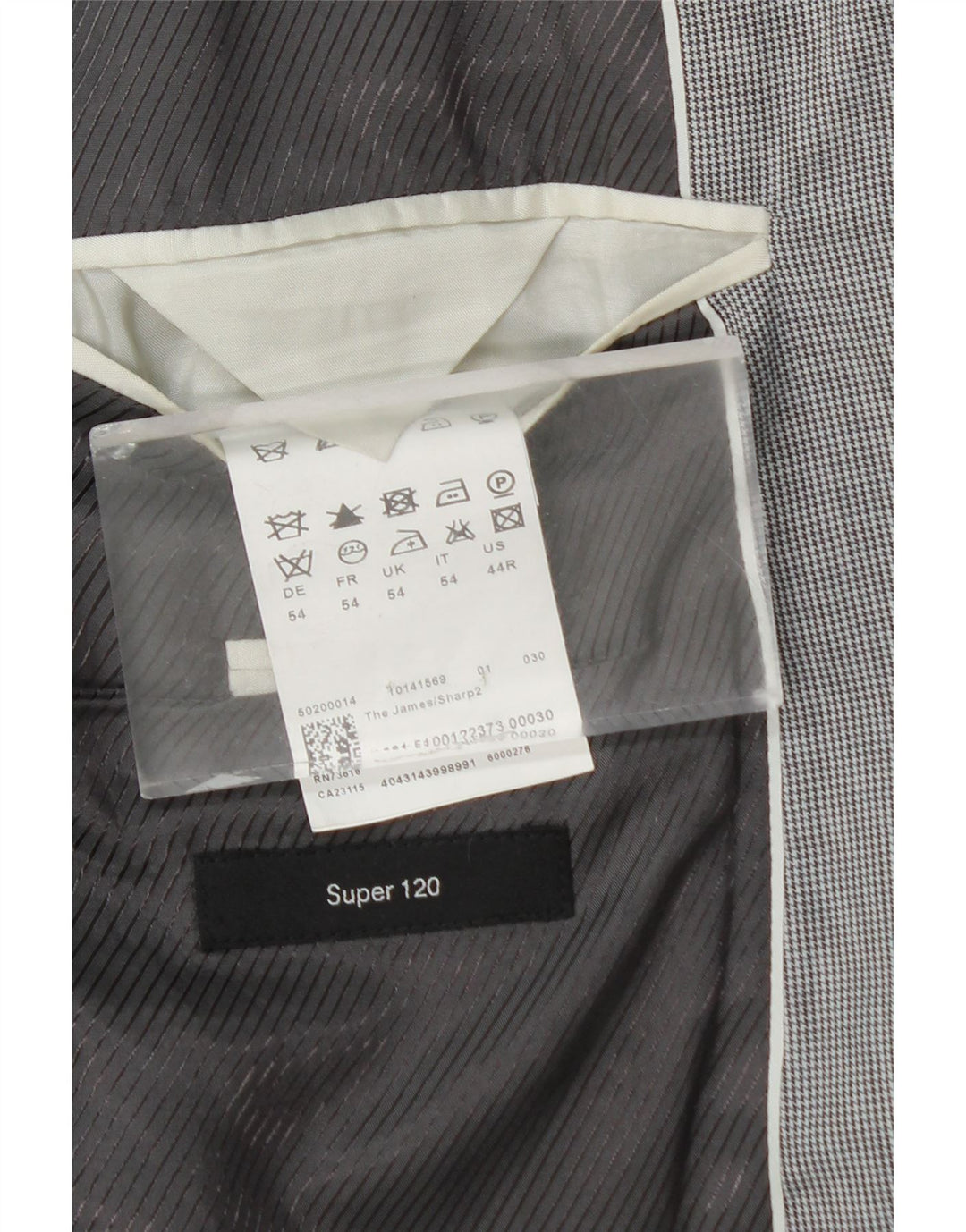 Ανδρικό μπουφάν σακάκι Hugo Boss με 2 κουμπιά EU 54 2XL Γκρι Houndstooth βισκόζη