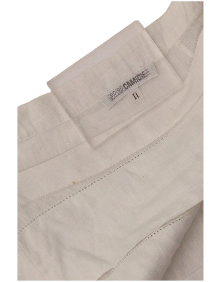 NARACAMICIE Γυναικεία Αμάνικη Μπλούζα Τοπ UK 8 Small White