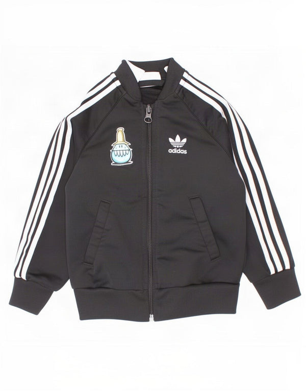 Adidas Baby Boys Graphic αθλητική φόρμα Top μπουφάν 18-24 μηνών Μαύρο πολυεστέρα