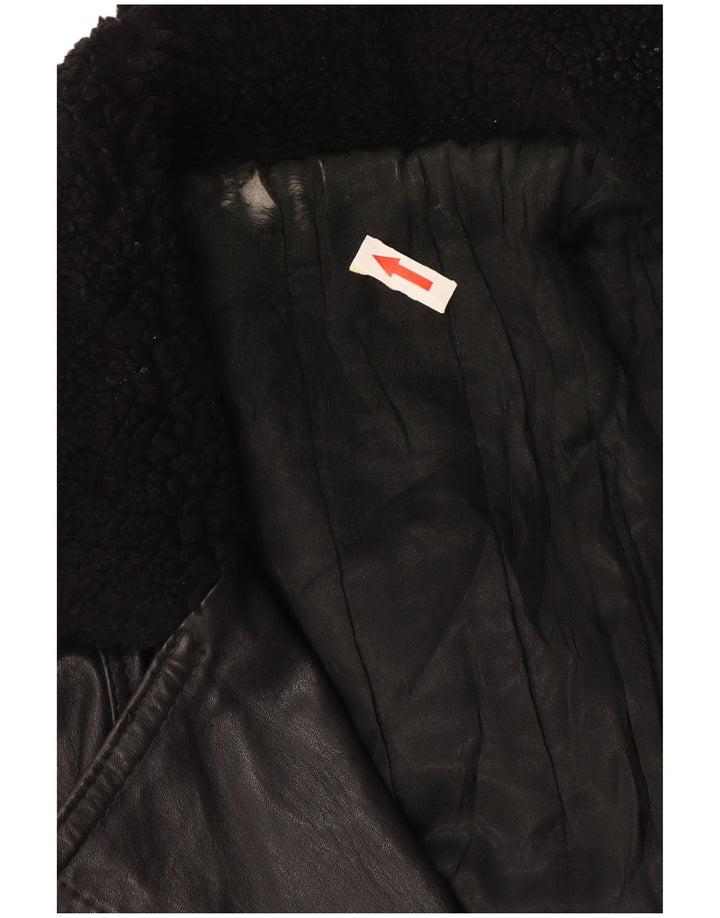 Vintage Ανδρικό Δερμάτινο Μπουφάν UK 42 XL Μαύρο