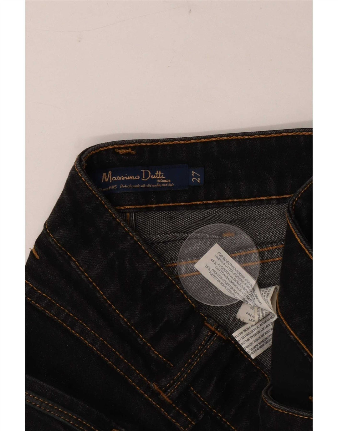 Massimo Dutti Γυναικείο Slim Jeans W27 L28 Μαύρο βαμβακερό