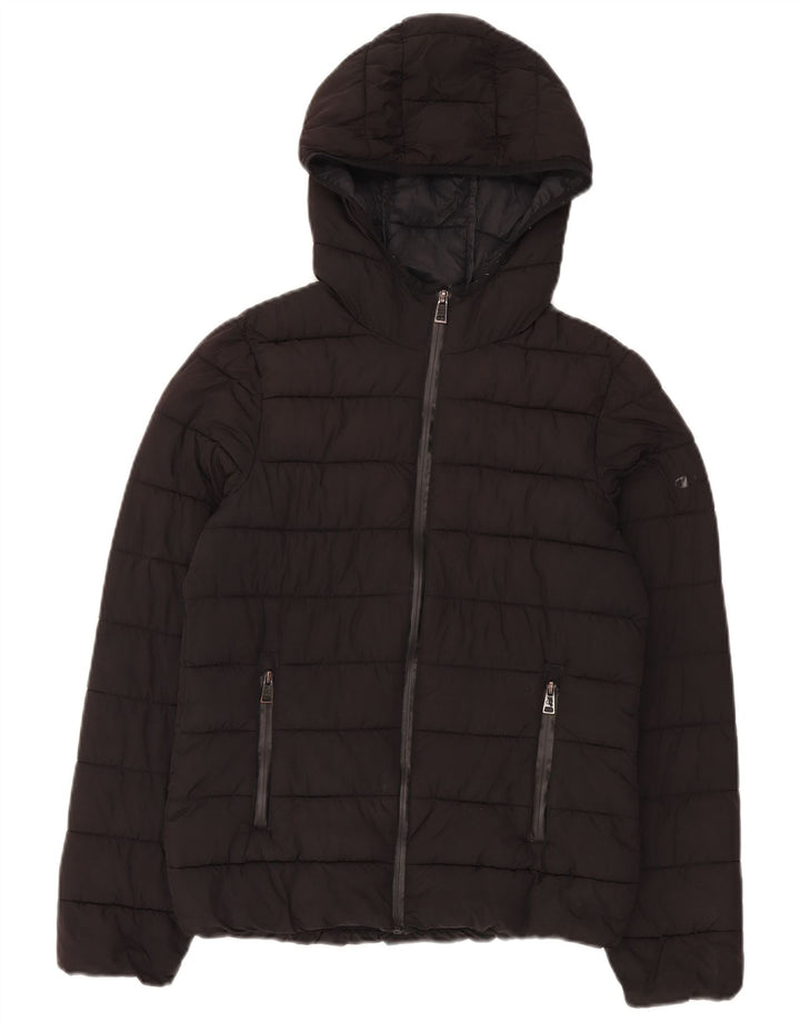 Champion γυναικείο μπουφάν με κουκούλα με επένδυση UK 10 Small Black Polyester