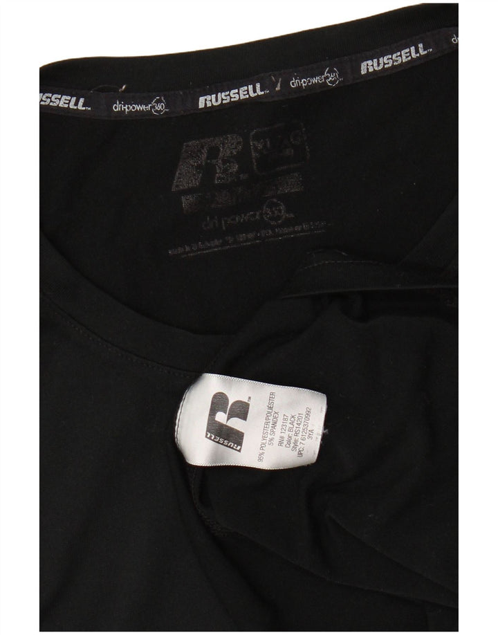 Ανδρικό μπλουζάκι RUSSELL ATHLETIC Dri-Power Top XL μαύρο πολυεστέρα