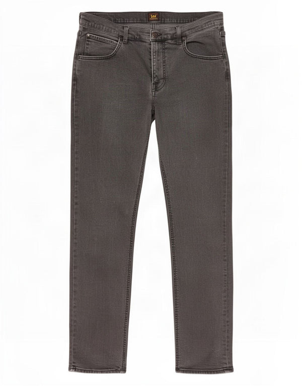 Lee Mens Daren Zip Fly Slim Jeans W33 L34 Γκρι βαμβακερό