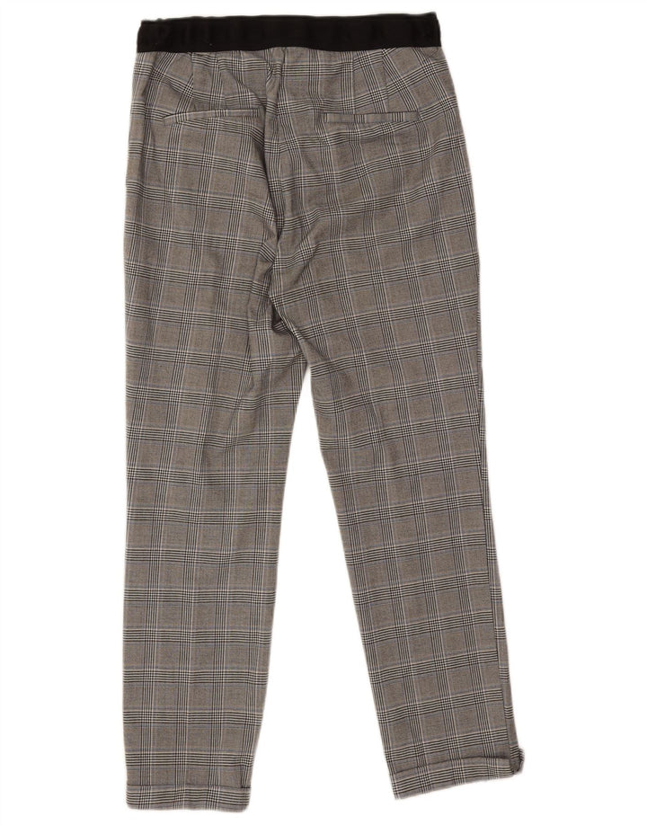 Zara Γυναικείο Slim Cropped Παντελόνι Μεγάλο W30 L25 Γκρι Καρό