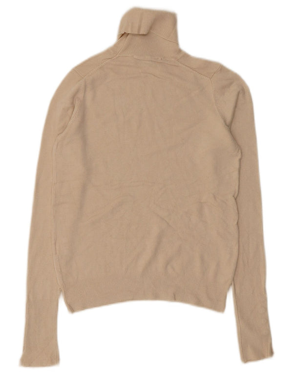 Zara Γυναικείο πουλόβερ με ρολό λαιμόκοψη UK 10 Small Beige