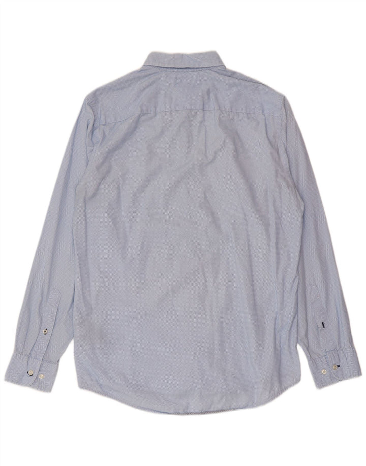 Ανδρικό πουκάμισο Tommy Hilfiger με κανονική εφαρμογή, Βαμβακερό μεσαίο μπλε με στίγματα