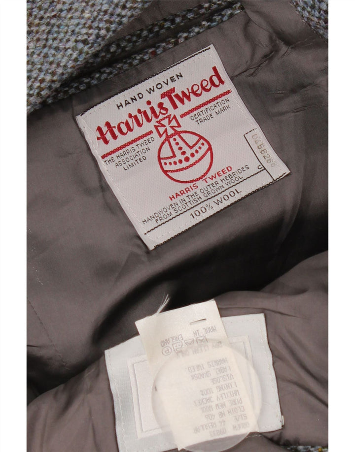 Ανδρικό μπουφάν Harris Tweed 2 κουμπιά σακάκι UK 44 2XL μαλλί με μπλε κουμπιά