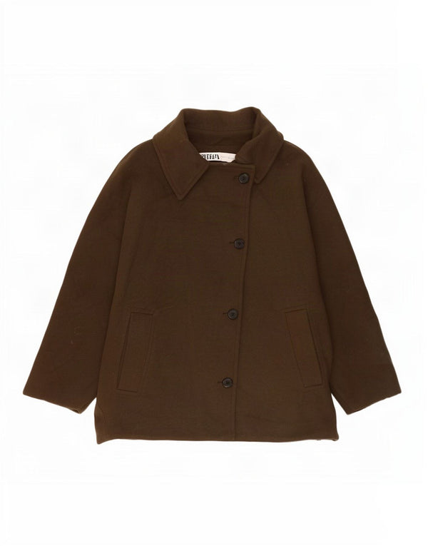 Zara Γυναικείο Μπουφάν Cape UK 14 Medium Khaki Polyester