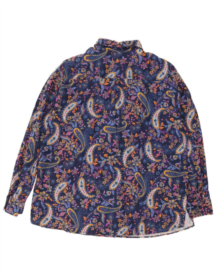 Walbusch Γυναικείο πουκάμισο Oversized Μπλούζα IT 44 Medium Navy Blue Paisley