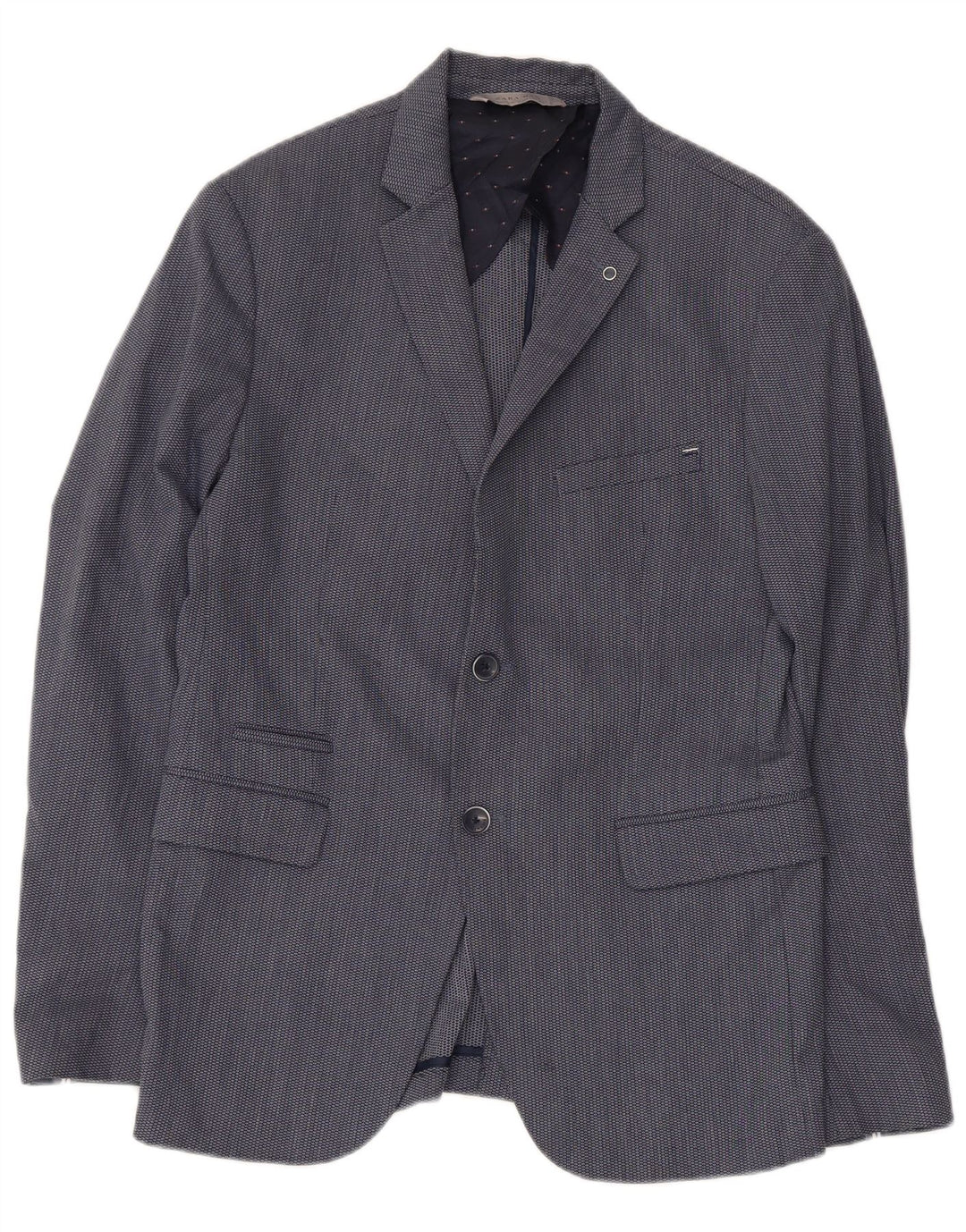 ZARA Ανδρικό σακάκι μπλέιζερ με 2 κουμπιά EU 50 Medium Navy Blue Polyester