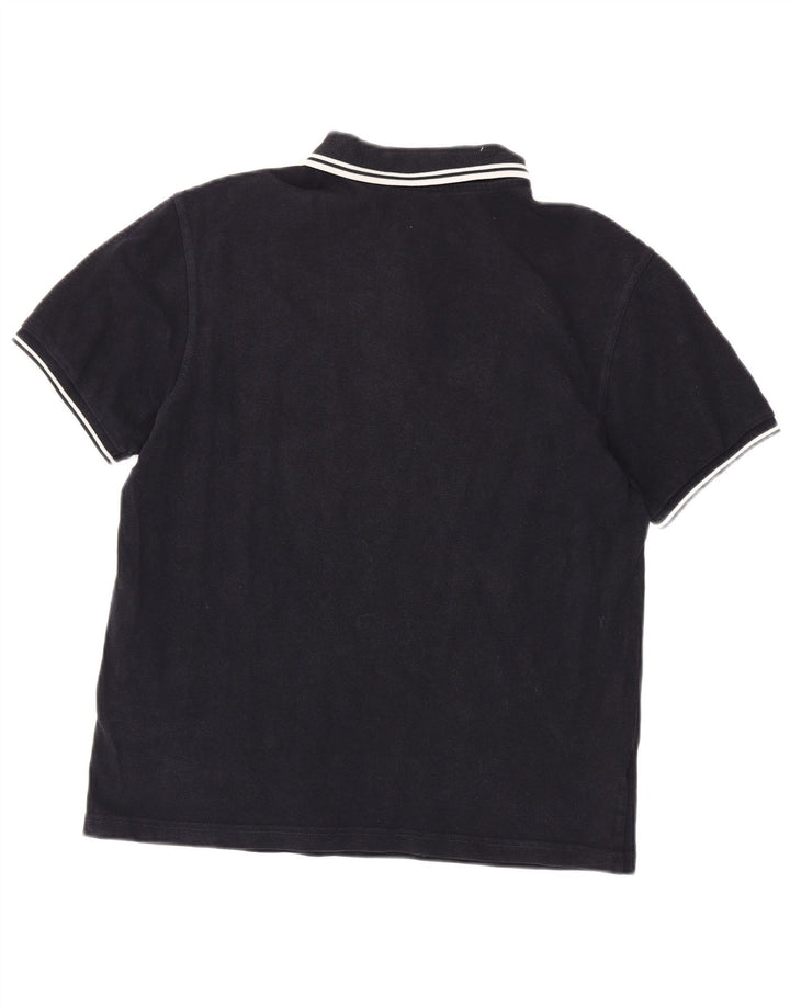 Fred Perry Ανδρικό πουκάμισο πόλο μεσαίου μπλε βαμβακερό