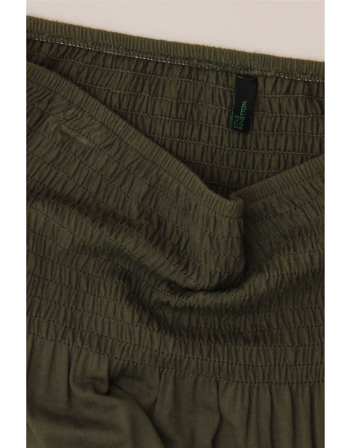 Benetton Γυναικείο Στράπλες Τοπ UK 6 XS Χακί