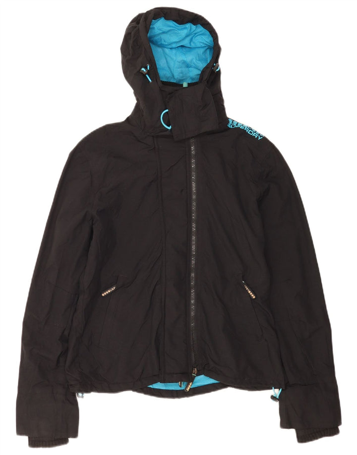 Superdry Γυναικείο τζάκετ αντιανεμικό γραφικό UK 16 μεγάλο μαύρο