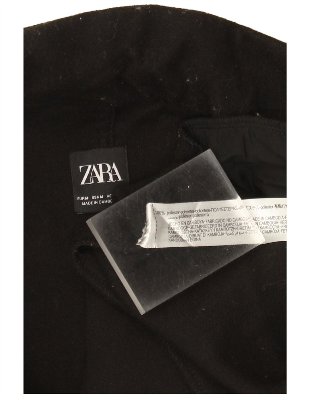 Zara Γυναικείο Ανοιχτό Παλτό UK 14 Μεσαίο Μαύρο Πολυεστέρας