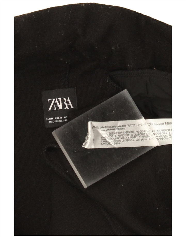 Zara Γυναικείο Ανοιχτό Παλτό UK 14 Μεσαίο Μαύρο Πολυεστέρας