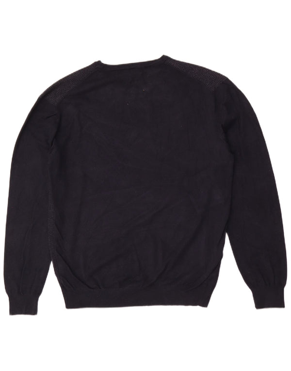 Trussardi γυναικείο πουλόβερ με λαιμόκαυστο UK 18 XL Navy Blue Viscose