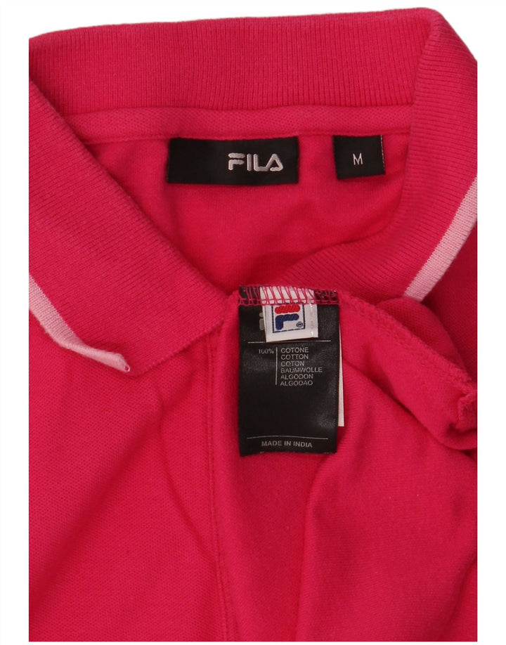 Fila Γυναικείο Πόλο Μπλουζάκι UK 12 Μέτριο Ροζ Βαμβακερό