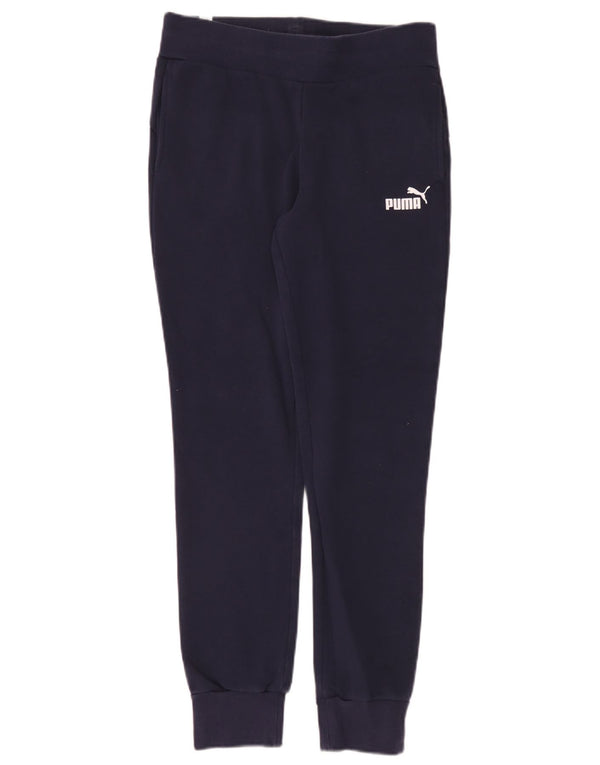 Puma γυναικεία αθλητική φόρμα παντελόνι Joggers UK 10 Small Navy Blue Cotton