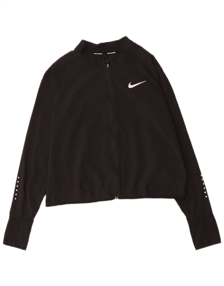 Nike γυναικεία φόρμα τρεξίματος Crop Top Jacket UK 16 Large Black Polyester