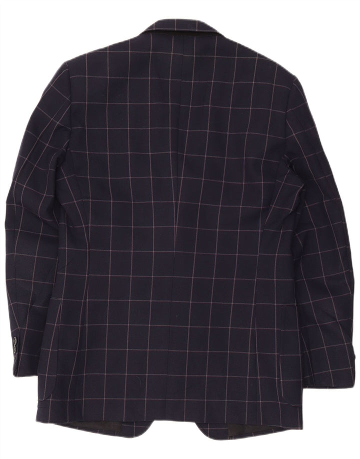 Ανδρικό μπουφάν σακάκι Facis 2 κουμπιών IT 52 XL Navy Blue Check Wool