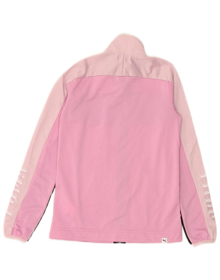 PUMA Girls Graphic αθλητική φόρμα Top μπουφάν 11-12 ετών Pink Colourblock