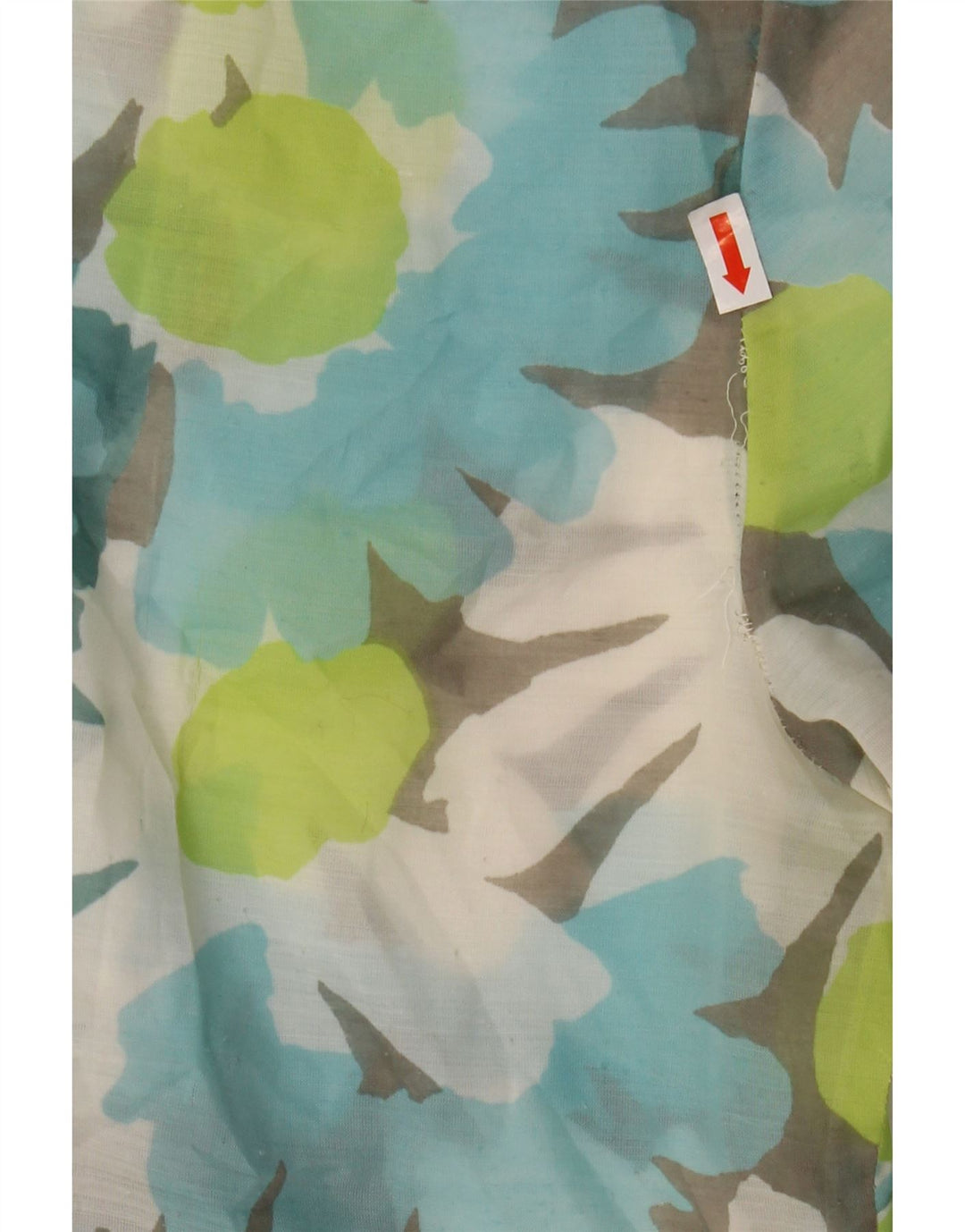 VINTAGE Γυναικείο πουκάμισο 3/4 μανίκι μπλούζα UK 14 Μεγάλο πολύχρωμο φλοράλ