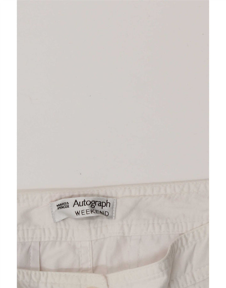 Marks & Spencer Γυναικείο Παντελόνι Autograph Capri W30 L20 Λευκό
