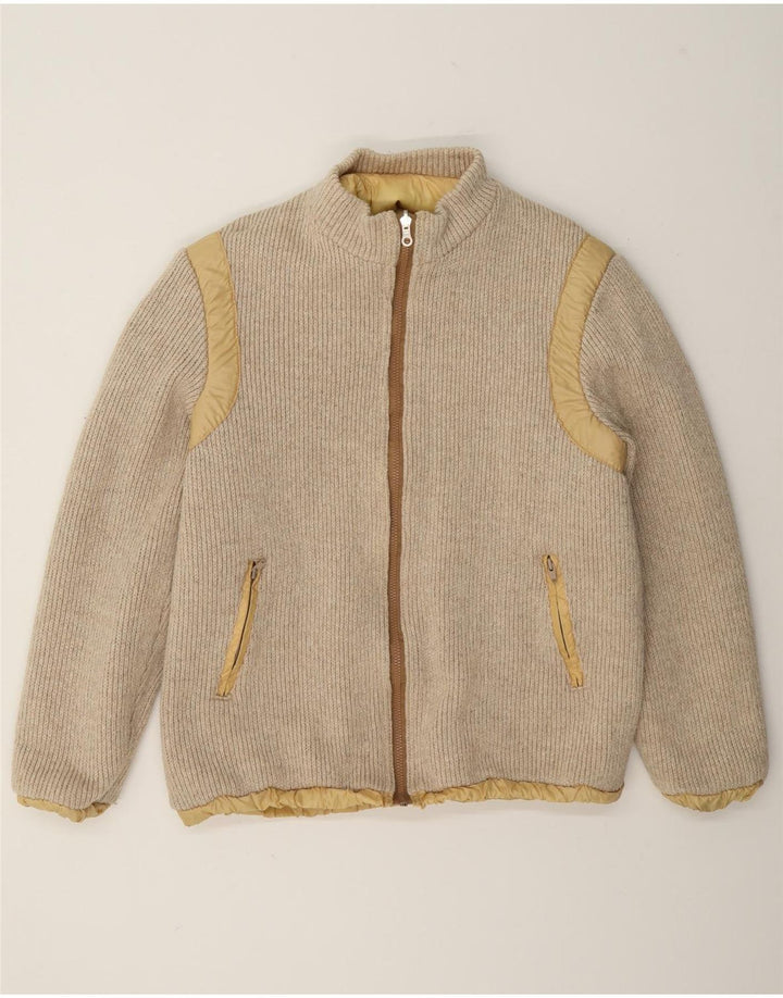 Vintage Ανδρικό Reversible Bomber Jacket UK 36 Small Beige