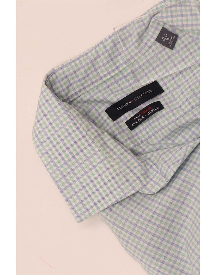 Ανδρικό πουκάμισο Tommy Hilfiger Size 15 1/2 Medium Blue Check Cotton