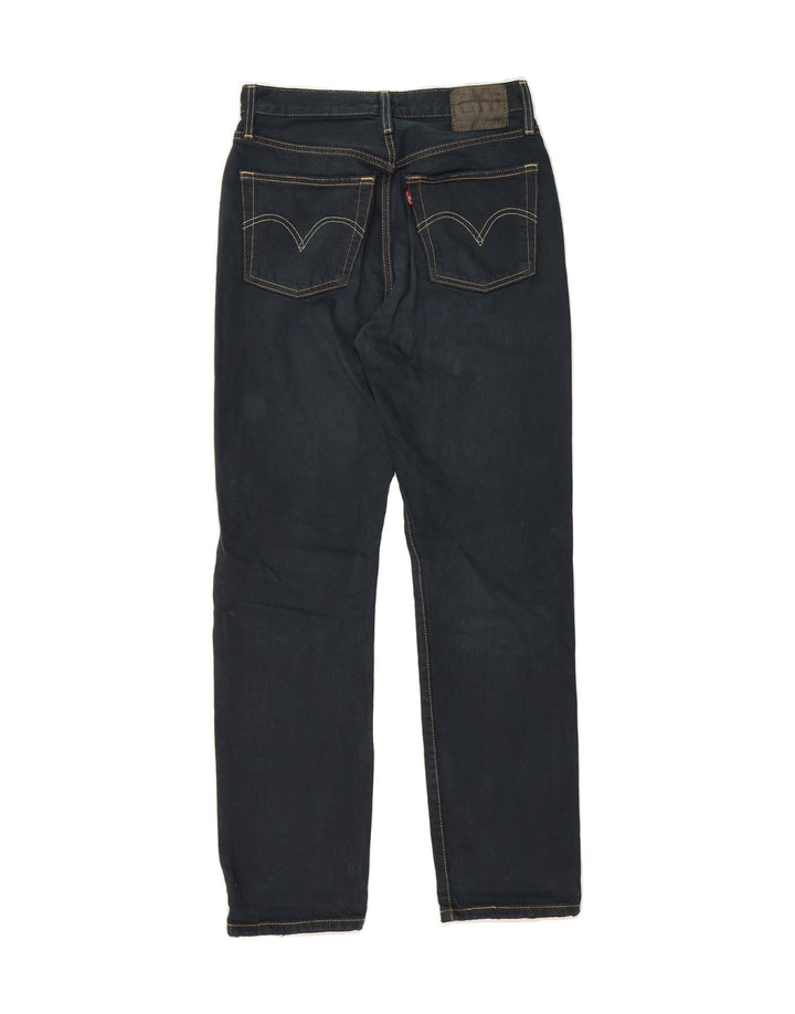 LEVI'S Womens Straight Jeans W25 L30 Navy Blue Cotton Vintage Levi's and Second-Hand Levi's from Messina Hembry 
