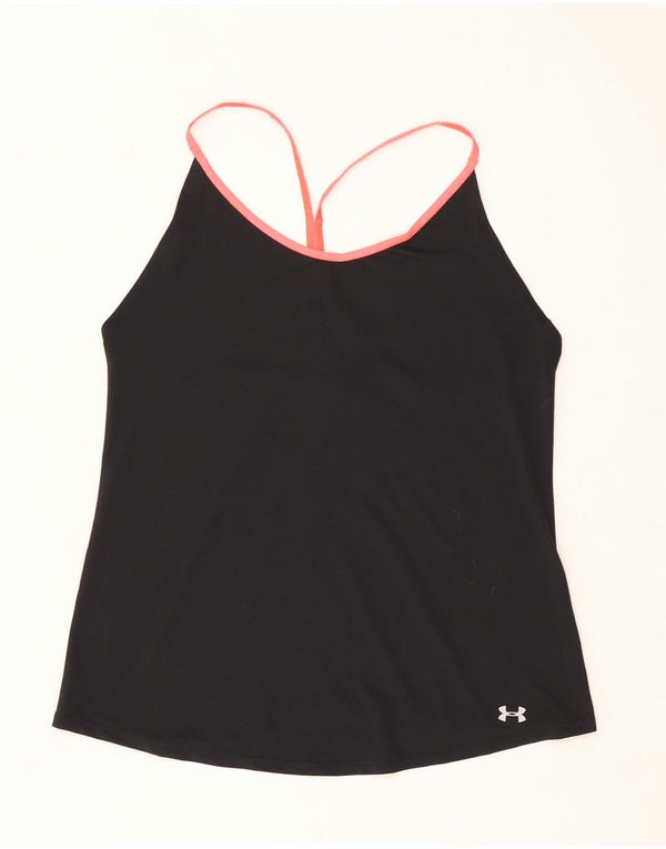 Under Armour Γυναικείο Heat Gear Crop Vest Top UK 12 Medium Black