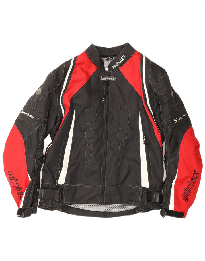 Ανδρικό Wintex Motorstyle Graphic Racer Jacket UK 38 Medium Black Colourblock