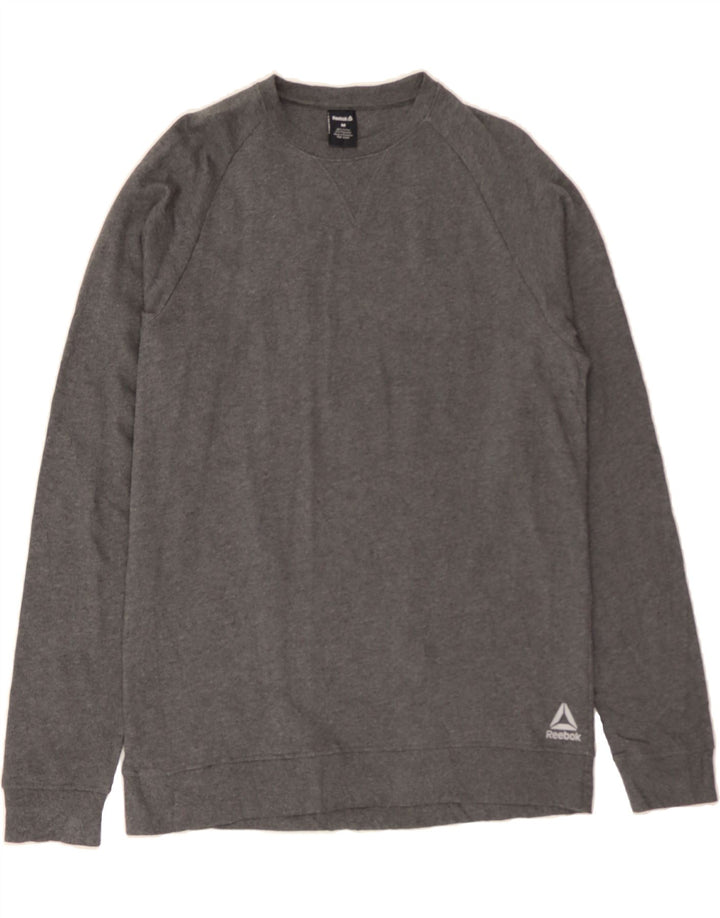 REEBOK Mens Sweatshirt Jumper Medium Grey Cotton Vintage Reebok and Second-Hand Reebok from Messina Hembry 
