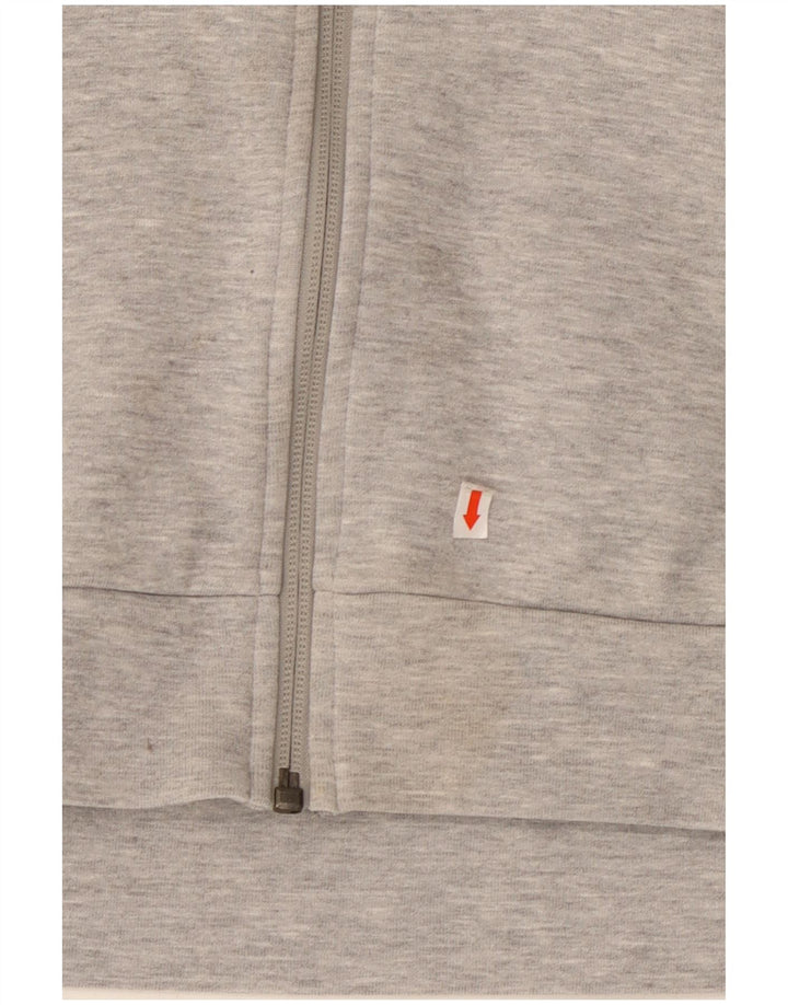 Ανδρικό πουλόβερ με κουκούλα με φερμουάρ ADIDAS XL γκρι βαμβακερό