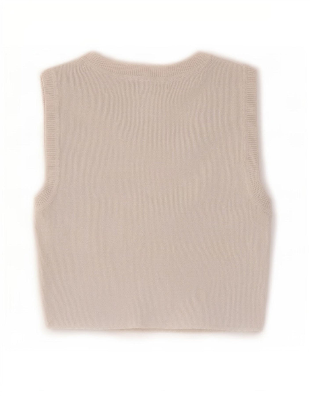 Zara Γυναικείο Crop Vest Top UK 12 Medium White Viscose